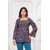 Red and Blue Combination Printed Kurti