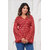 Womens Red Traditional Kurti