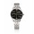 ROAVE Quartz Round Stainless Steel Band Casual Analog Watch For Women With Sliding Clasp - Black