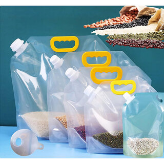 Shopkartz Food Storage Bag Grain Sealed Bag (1.5 Liter Pack of 2)