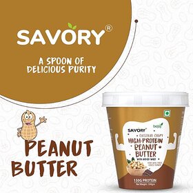 Savory Chocolate Crispy Peanut Butter (500g) | Made with Finest Roasted Peanuts | High in Protein | Cholesterol Free & Keto Friendly | Healthy Nut Butter | Ready to Eat | Chocolate Spread
