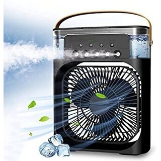 Portable Air Cooler Fan with 3 Speed Modes, 7-Color LED Light & Timer | Personal Desk Fan for Home and Office