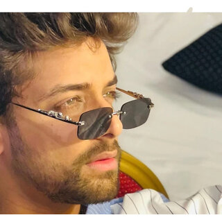 UV Protection, Gradient Rectangular Sunglasses (Free Size)  (For Men  Women, Black)