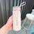 400ml Glass Water Bottle with Silicone Sleeve Reusable Leak-Proof Bottle For Men  Women  Travel-Friendly, Eco-Friend