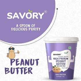 Savory Original Smooth Peanut Butter (1.2kg) | Made with Finest Roasted Peanuts | High in Protein | Cholesterol Free & Keto Friendly | Healthy Nut Butter | Ready to Eat