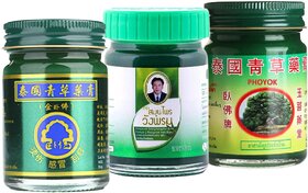 Movitronix  Green herb Saled Phangphon balms 50g Thailand Product (WANGGPHROM + PHOHERB + Bodhi balm)