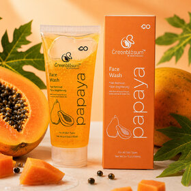 Greenblosum Tan Removal Skin Brightening  Face Wash with Natural Papaya Extracts Gentle Cleansing For Radiant Skin (100ml