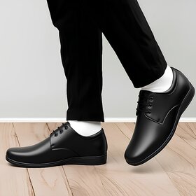WUGO::Latest Luxury Men Formal Shoes |Black Derby Shoes| Office Shoes For Men's & Boys