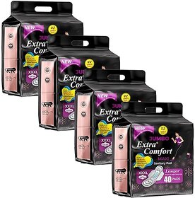 jumbo Extra Comfort Maxi | New Of Advance Gel Technology Overnight Protection Sanitary Pads Bamboo Duvet Cover (160 Piece) (PACK OF 4)