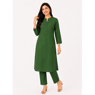 Ecostyle women's pure cotton more comfortable plain  kurti pant set