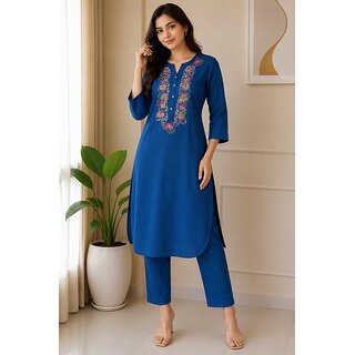 Ecostyle  handpainted women's pure cotton more comfortable kurti pant set