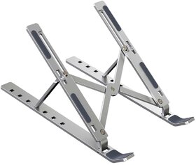 GOZZTOM Foldable Laptop Stand | Adjustable Aluminum Laptop Holder for Desk and Office
