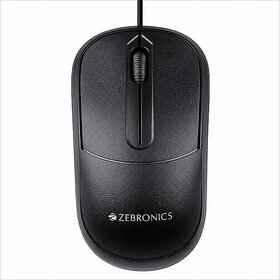 Zebronics Zeb Wired USB Optical Mouse | High Precision Sensor, Black