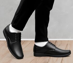 WUGO Latest Stylish Men Formal Shoes|Office Shoes|Outdoor Shoes|Business Shoes For Men's & Boys(Black)