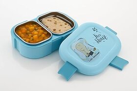 Kids Insulated Stainless Steel Lunch Boxes with 2 compartments, BPA-Free Outer Cases, Leak-Resistant and airtight Features  Perfect for School lunches (Boys  Girls)