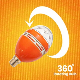 360 Degree Rotating Deco.  Festive Latoo Bulb/Gola Bulb ( 3 Watt ) - Multicoloured