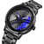 Spinner Men's Analog Watch | Blue Round Dial with Black Stainless Steel Strap & Quartz Movement