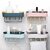 Wall Mounted Bathroom Shelf Organizer | Multipurpose Storage Rack (White & Grey)