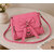 Tusk Women's Pink Bow Sling Bag  Stylish Crossbody Shoulder Bag for Girls  Women  Compact Fashion Handbag with Multip