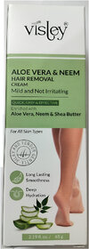 Visley Aloe Vera  Neem Hair Removal Cream For All Skin Type Cream (65g)