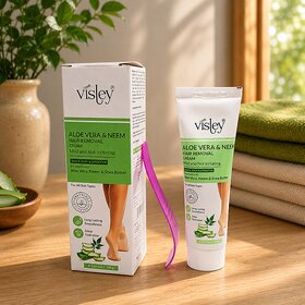 Visley Aloe Vera  Neem Hair Removal Cream For All Skin Type Cream (65g)