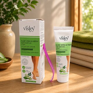 Visley Aloe Vera  Neem Hair Removal Cream For All Skin Type Cream (65g)