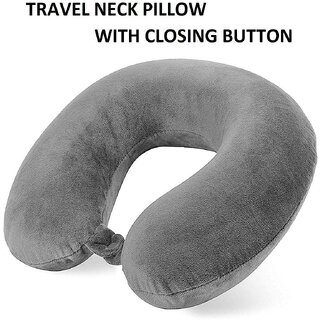 Eastern Club Unisex U-Shaped Neck Rest Pillow for Travel Micro Fibres Soft Cushion (Grey)