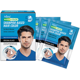 Buy Nisha Quick Color Shampoo Based Hair Color 20ML Each Sachet (10