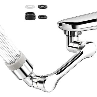 (Set of 1) FAUCET Extender Universal 1080xc2xb0 Swivel Robotic Arm Swivel Extension Faucet Aerator ABS plastic Chrome Finish body Faucet Sprayer Attachment tap filter