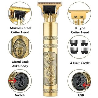 Light Weight Golden Cordless Trimmer With Multi Grooming Kit For Mens