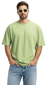 Men's Oversized T-Shirt, Cotton Blend, Soft Fabric, Crew Neck, Short Sleeve
