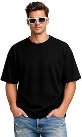 Men's Oversized T-Shirt, Cotton Blend, Soft Fabric, Crew Neck, Short Sleeve