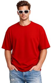 Men's Oversized T-Shirt, Cotton Blend, Soft Fabric, Crew Neck, Short Sleeve