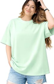 Womens Oversized Cotton T-Shirt | Plain Drop Shoulder Tee (S-7XL Plus Size)