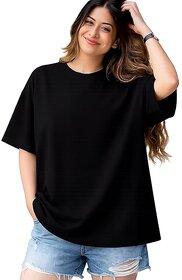 Womens Oversized Cotton T-Shirt | Plain Drop Shoulder Tee (S-7XL Plus Size)