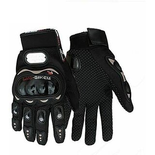 RA Accessories Bike Racing Riding Gloves  (Black).