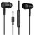 Unv Vnp Wired In Ear Earphone Black, Handsfree,  Earbuds With Mic  Button For Music  Call Control ,Compatible With All Smart Phones.