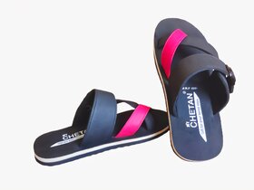 MyChetan Mens Red & Black Sandals  Stylish, Comfortable, Model C2RD