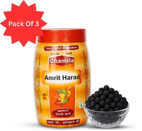 (Pack of 3) Chamria Amrit Harad  Constipation Relief  Digestive Care Tablets  With Amla  Harad for Acidity  100g