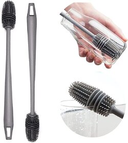 Long Bottle Cleaning Brush for Washing Water Bottle, Narrow Neck Containers, Flask, Bottle, Vase, Glassware (Pack of 2)