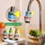 (Pack of 2) Green Whisper Plastic Tap Filter, Plastic Faucet Tap Shower, Faucet Water Filter, Tap Extension for Sink Kitchen Tap Faucet Removable and Adjustable Water Saving Carbon Removes