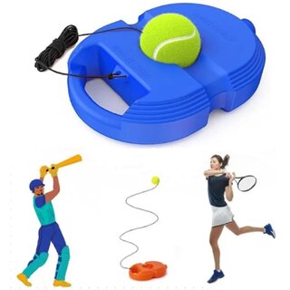 Tennis Trainer Rebound Ball Solo Training Equipment for Tennis & Cricket | Portable Self-Practice Rebounder Kit