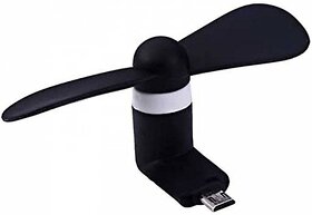 AVMART Mini Portable Cell Phone Fan Mini Electric Fan USB2.0 Phone Fan OTG USB Electric Phone Fan (Black).