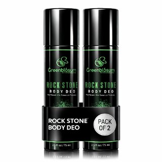 Greenblsum Rock Stone Body Deo - Pack of 2 (75ml Each) Long Lasting Fragrance