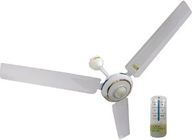 Solar Universe India BLDC 12V Ceiling Fan with Inbuilt LED Light  Remote Controller for 12V Solar / DC Home Lighting Systems  Batteries, White