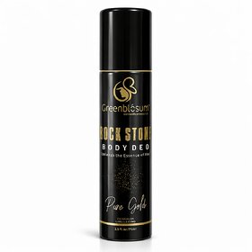 Rock Stone Pure Gold Body Deo Spray for Men  Women  Long Lasting Fragrance  75ml