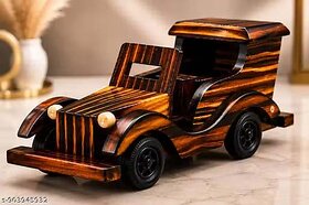 Premium Wooden Vintage Car Showpiece | Handcrafted Antique Car Decorative Item for Home & Office Decor