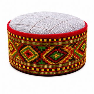 Traditional Himachali Cap for Men  Women  Orange Pahadi Topi  Himachal Cultural Cap  Festival  Ethnic Wear