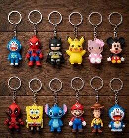 Pack of 12 keychain silicon rubber key chain