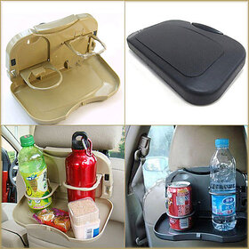 ROMIC AC-435 CAuto Multifunction Folding Car Back Seat Table Drink Food Cup Tablet Tray Holder